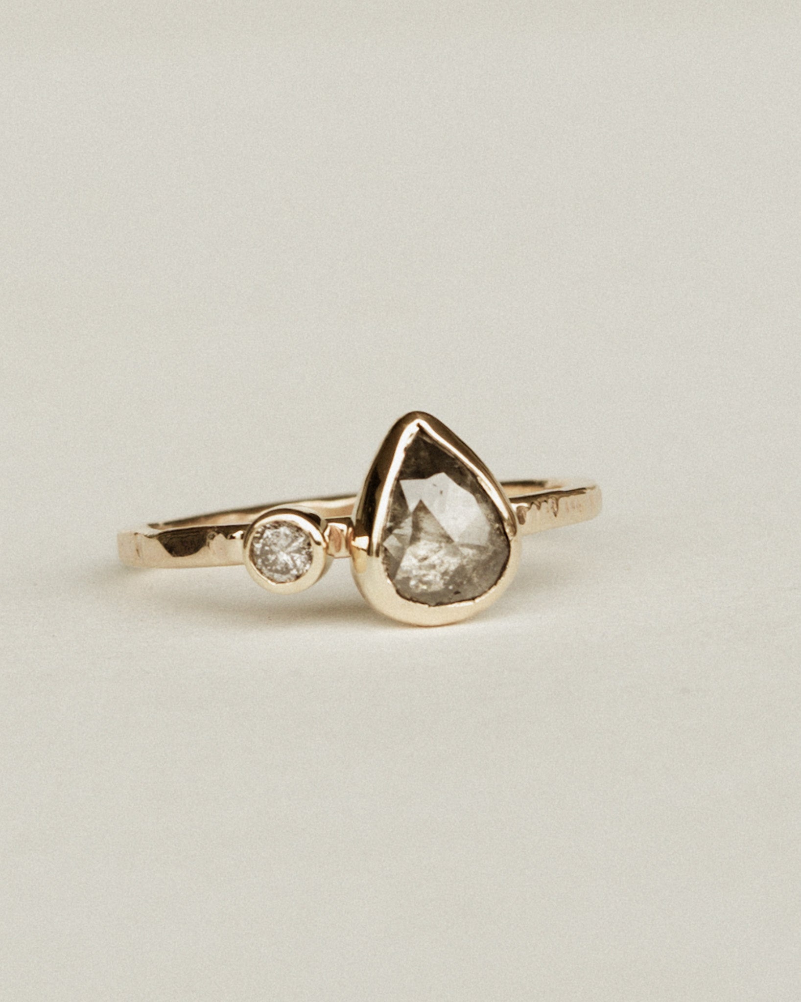 Salt + Pepper diamond ring size 8