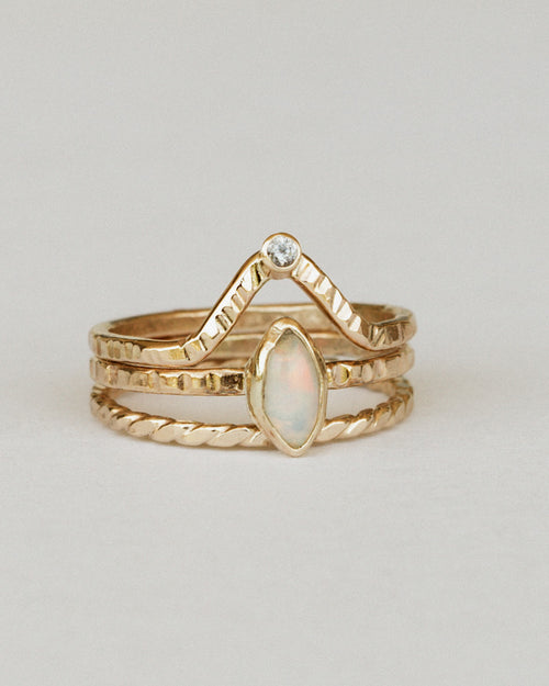 OPAL ring set discounted - Gold - size 8