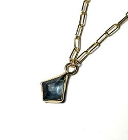 Moss aquamarine necklace