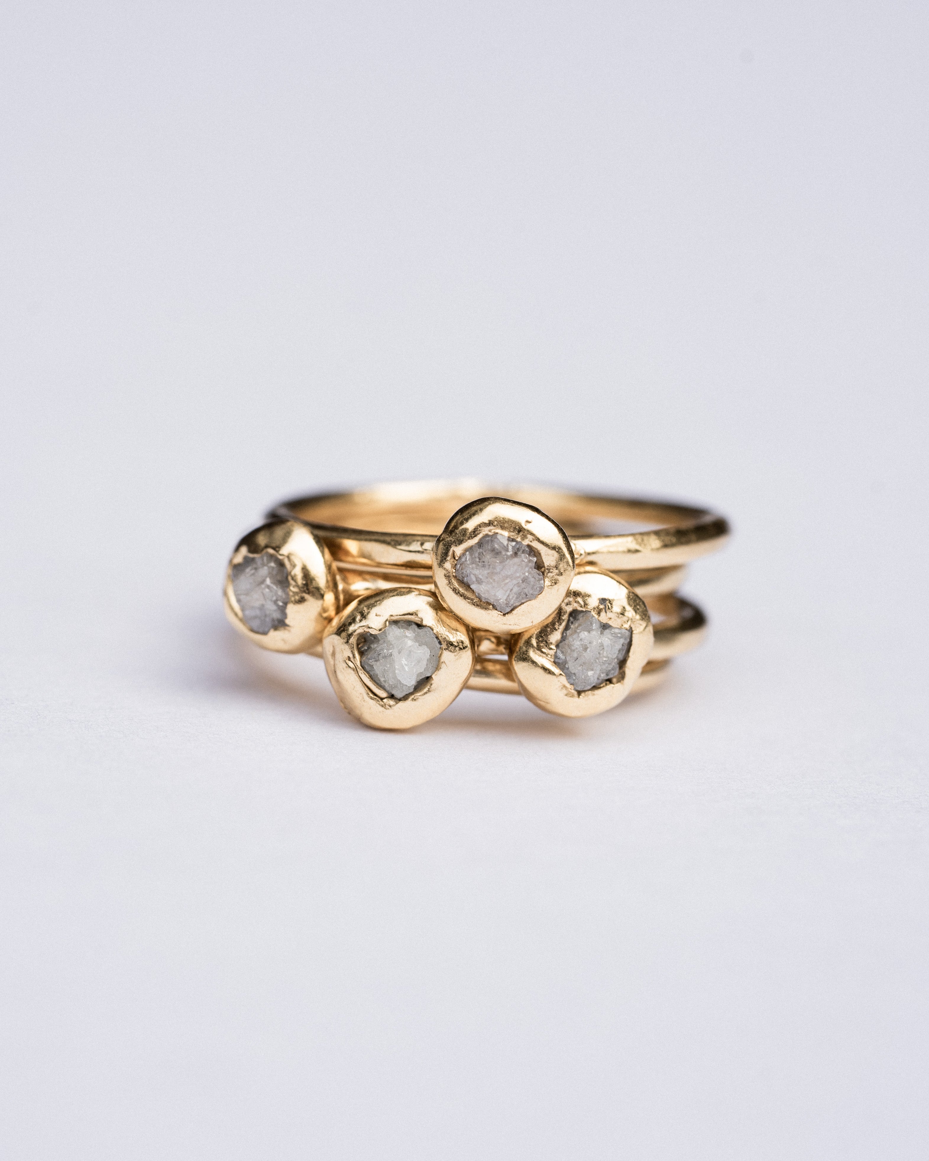 Gold White Diamond Ring
