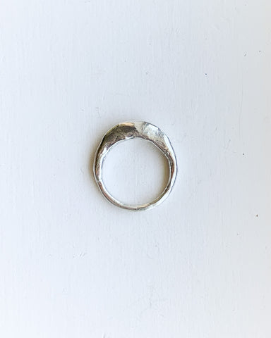 Droplet stacking ring - sterling silver
