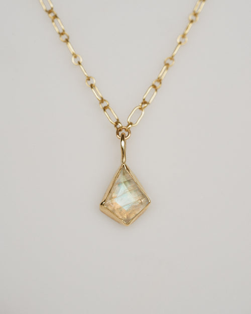 14k gold mixed metal necklace