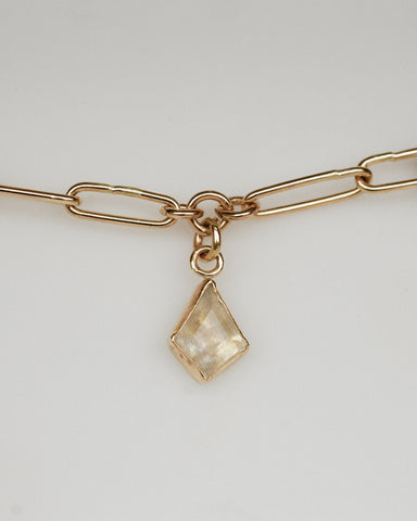 Herkimer diamond bracelet - 14k yellow gold filled
