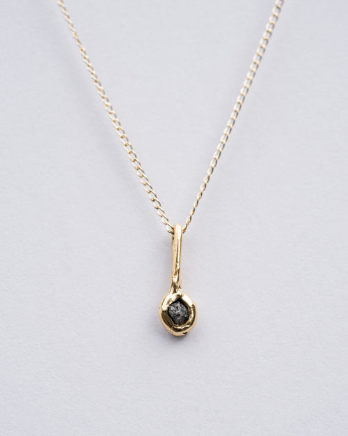 Gold Black Diamond Necklace