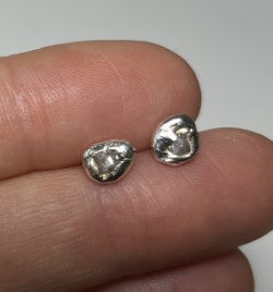 White diamond stud earrings