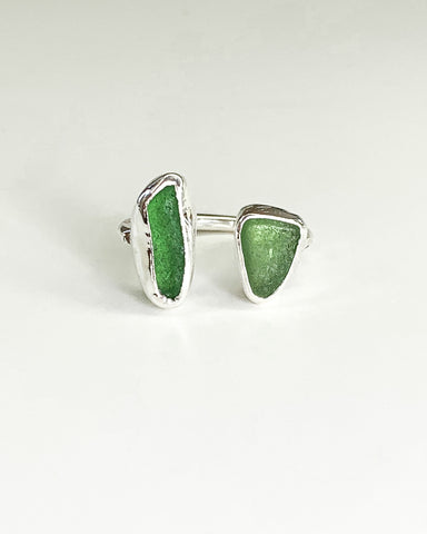 Beach glass ring - size 9.5