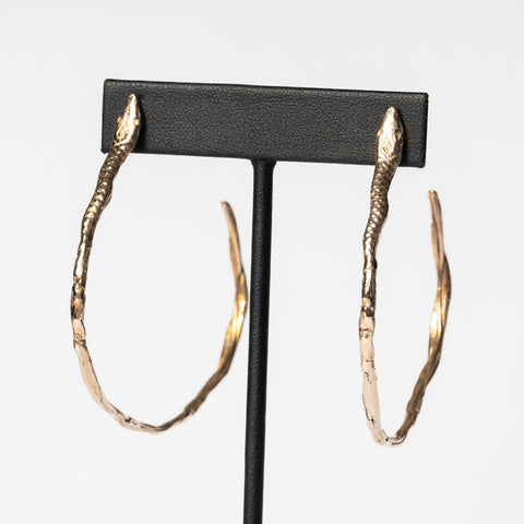 SNAKE HOOPS - Gold Plated