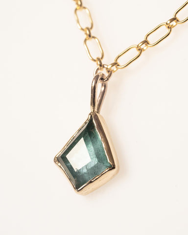 Herkimer diamond necklace - 14k rose gold filled