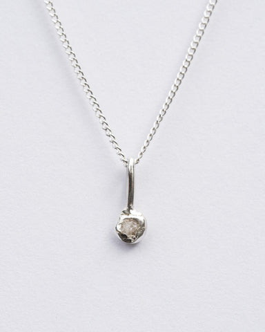 Sterling Silver Black Diamond Necklace