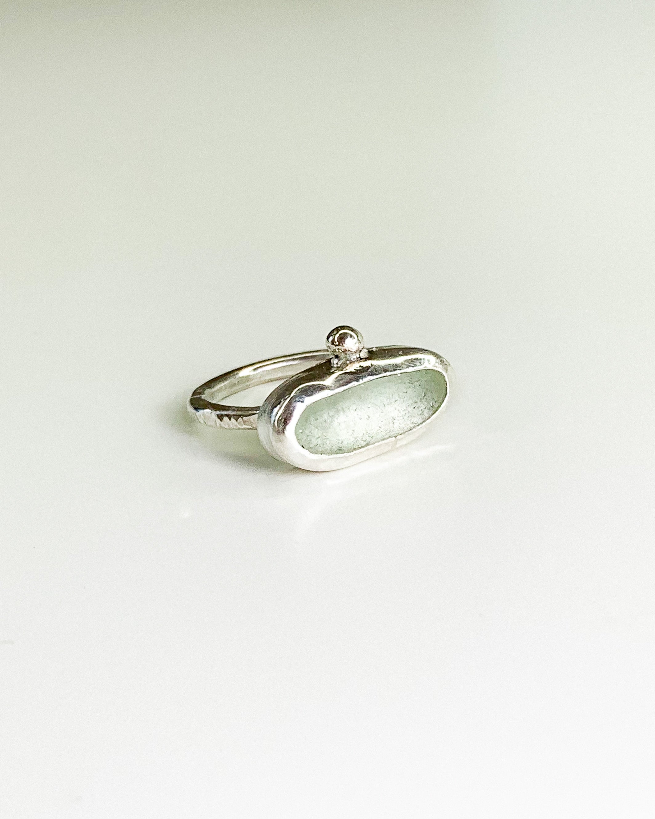 Beach glass ring - size 6.5